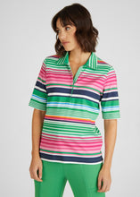 Load image into Gallery viewer, 121360- Striped Polo Top with Buttons- Rabe