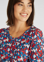 Load image into Gallery viewer, 313350- Blue/Red floral top - Rabe