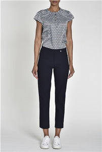 Robell Bella 3/4 Trousers- Navy