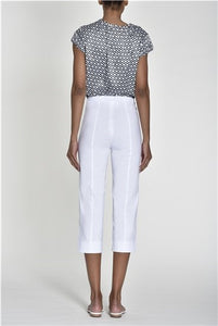 Robell Marie Crop Trousers- White