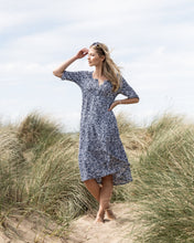 Load image into Gallery viewer, 6599-Navy Print Dress- Marble