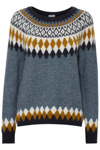 728 Fransa Jumper- Blue Mix
