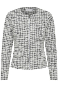 945 Fransa Knitted Cardigan- Black Mix