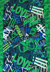 571906- Green Print Scarf - Cecil