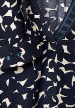 Load image into Gallery viewer, 343647- Long Sleeve Printed V Neck Blouse- Deep Navy- Street One