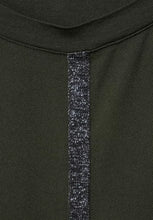 Load image into Gallery viewer, 318351- Olive Green TShirt with Shimmer Detail - Street One