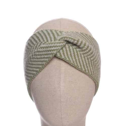 6006508- Knitted Headband- Green-Zelly
