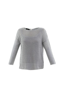 6025 Marble Jumper with Vest Top- Silver