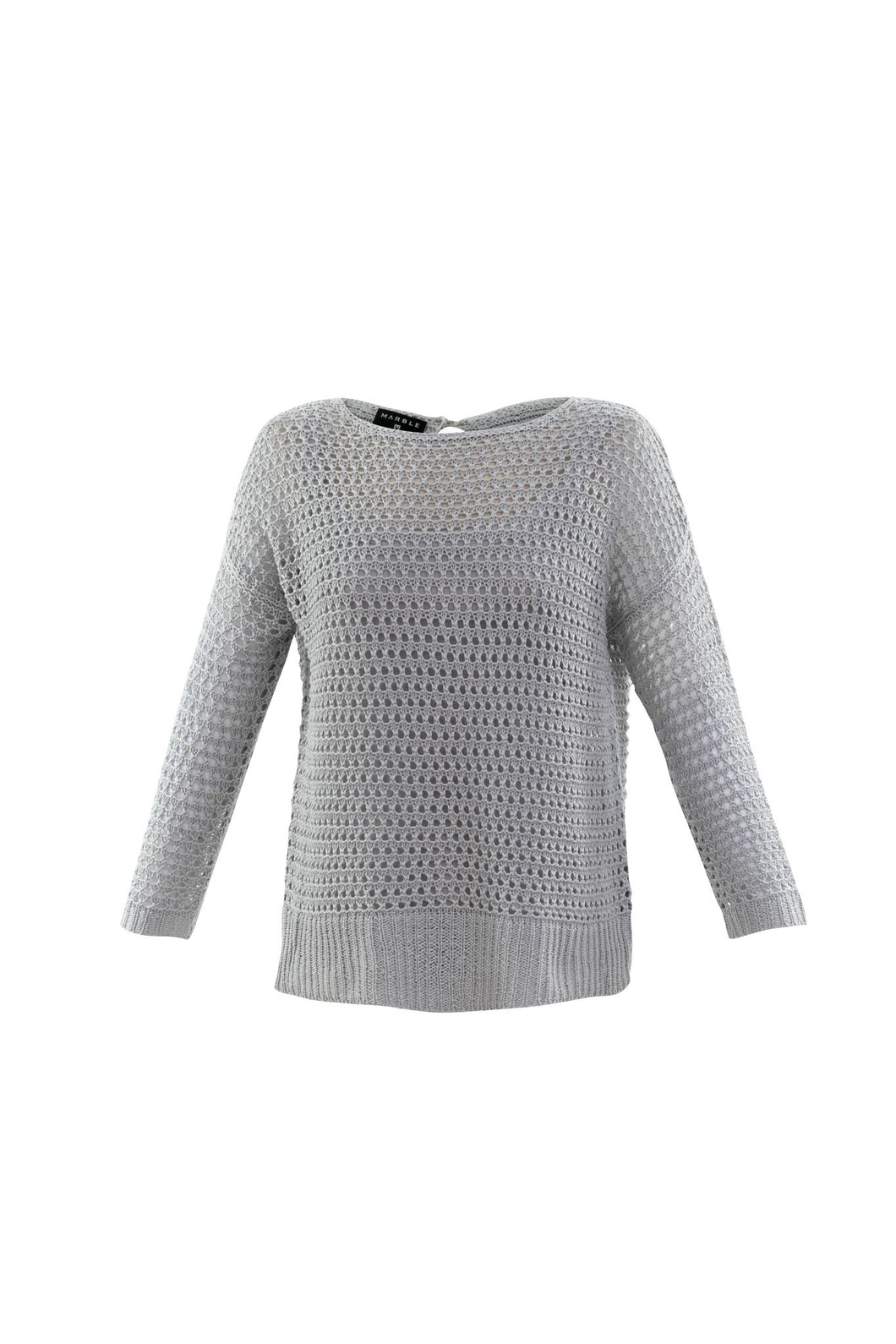 6025 Marble Jumper with Vest Top- Silver