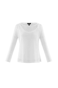 6052 Marble Jumper with Vest Top - White