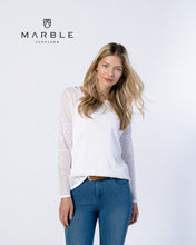 Load image into Gallery viewer, 6052 Marble Jumper with Vest Top - White