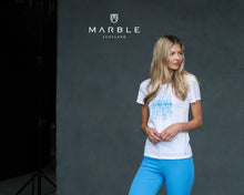 Load image into Gallery viewer, 6076 Marble Print Top - Blue