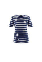 Load image into Gallery viewer, 6080 Marble Top- Navy Stripe