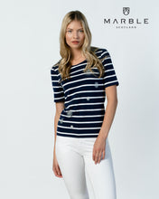 Load image into Gallery viewer, 6080 Marble Top- Navy Stripe