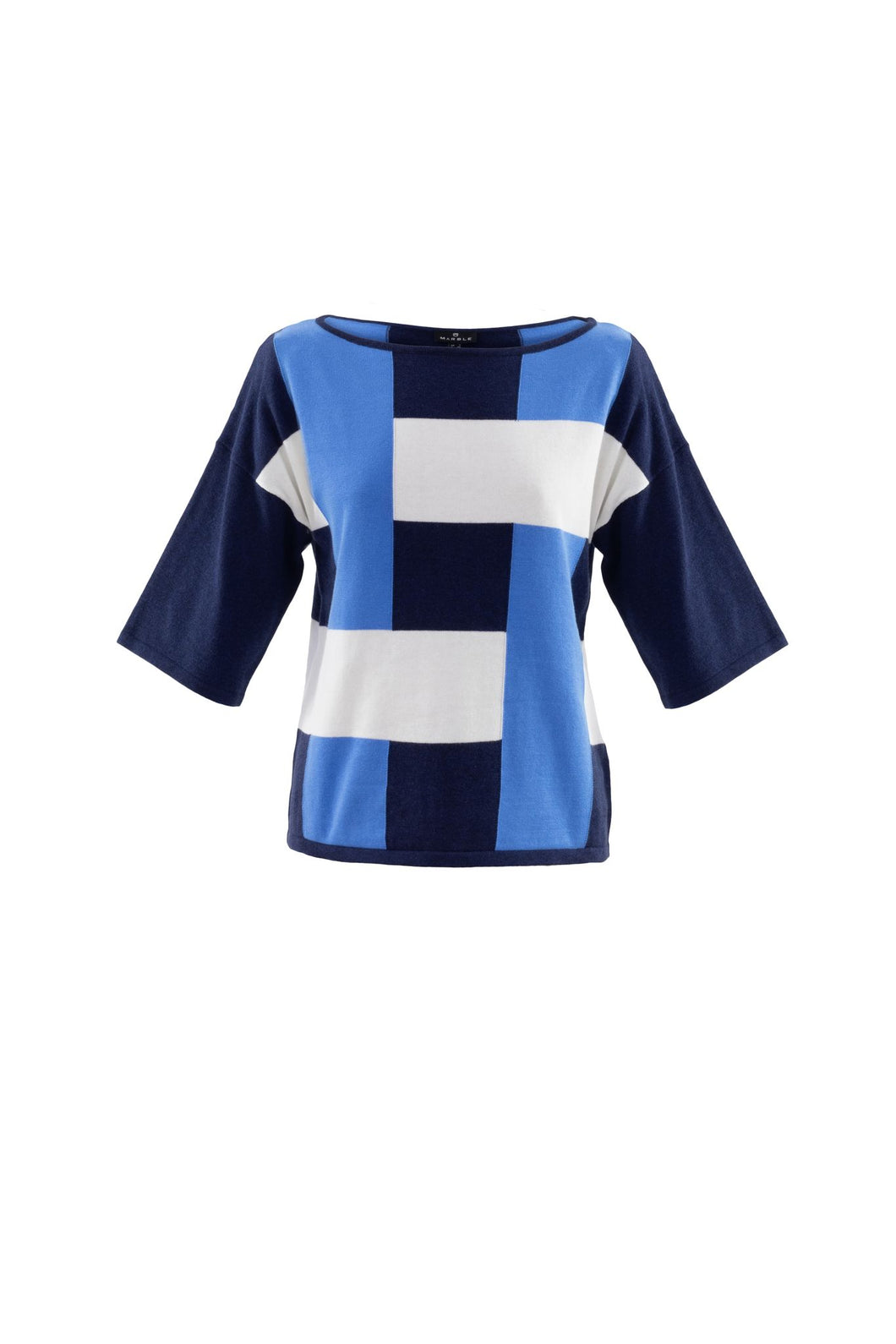 6112 Marble Stripe Sweater - Blue