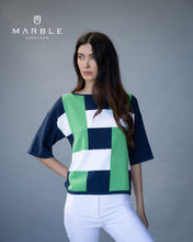 Load image into Gallery viewer, 6112 Marble Stripe Sweater - Green