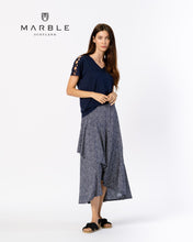 Load image into Gallery viewer, 6176 Marble Skirt - Navy