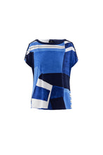 Load image into Gallery viewer, 6190 Marble Print Top - Blue