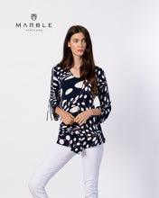 Load image into Gallery viewer, 6191 Marble Print Tunic - Navy