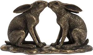 41951 - Bronze Hares Kissing - Joe Davis