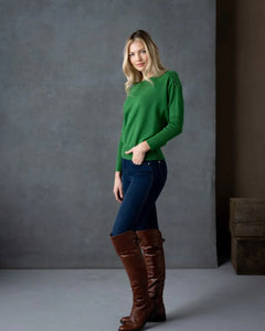 6732- Green Buckle Jumper - Marble