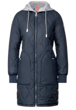 Load image into Gallery viewer, 201804- Light Padded Coat Navy- Street One