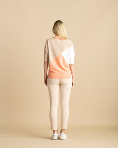 7011- Marble batwing Jumper- Orange