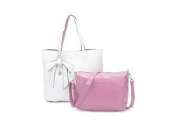 7200 Reversible Tote Bag- White/Pink