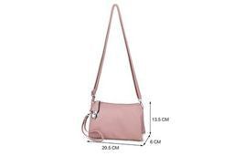 88101-Crossbody bag with zip clasp-Pink