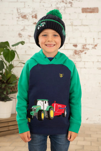Green Tractor Hoody - Little Lighthouse
