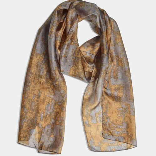 Baroque Mustard Silk Scarf -Quintessential