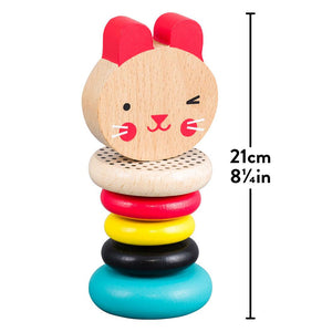 PetitCollage Bunny Wooden Rattle