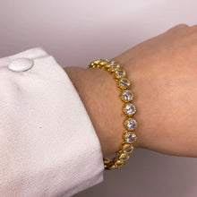 Load image into Gallery viewer, Danna Gold Tennis Bracelet- Knight &amp; Day Jewellery