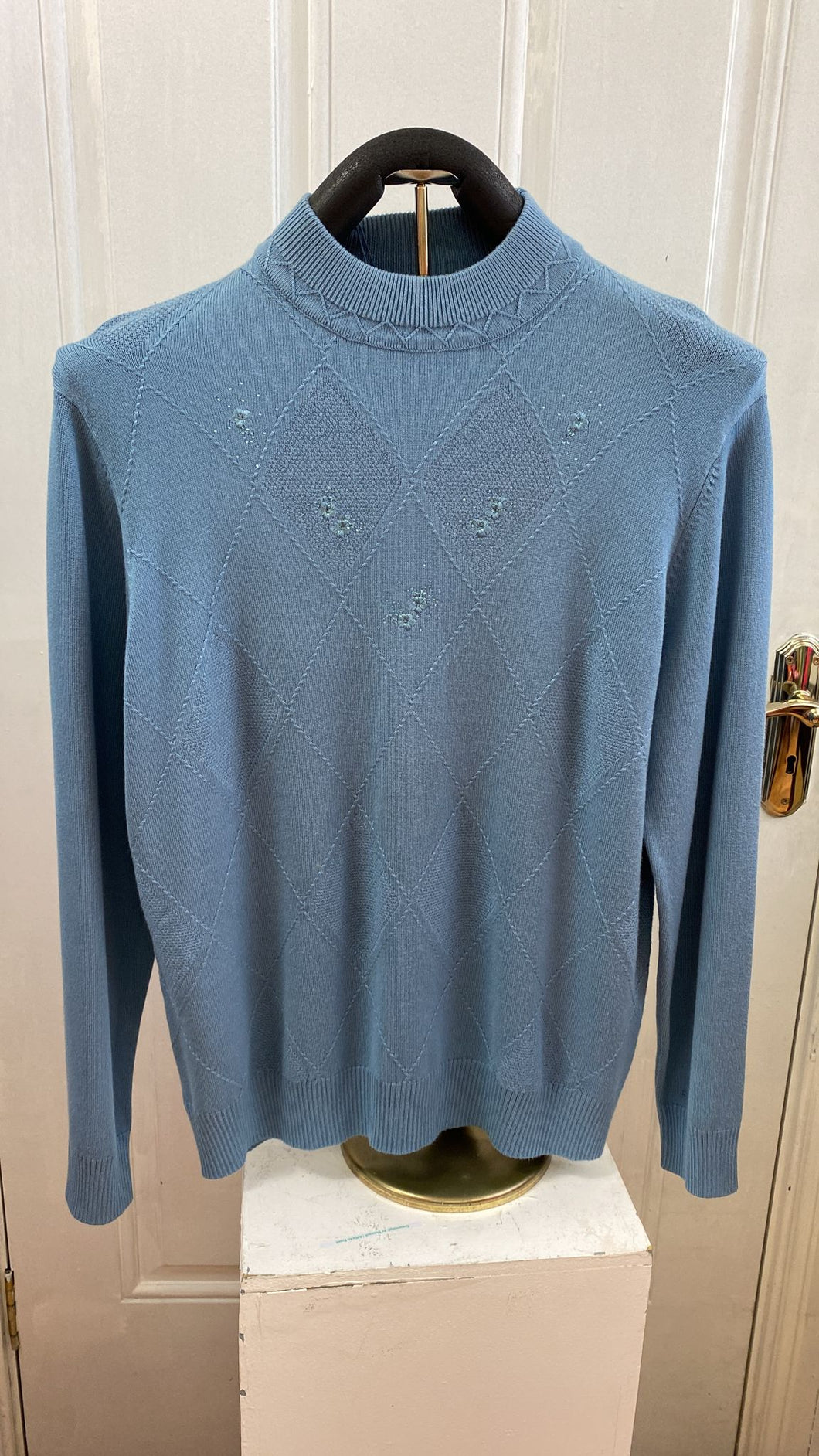 Sv261- Castle Turtleneck Jumper- Bluebell