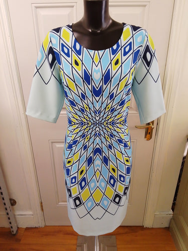 V3620 -Via Veneto dress- turquoise print