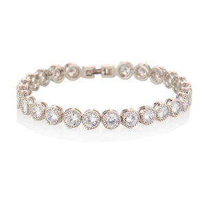 Danna Silver Tennis Bracelet- Knight & Day Jewellery
