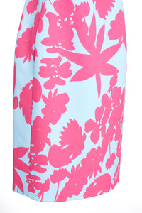 22133- Kate Cooper Floral Print Dress w/ short sleeve
