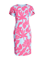Load image into Gallery viewer, 22133- Kate Cooper Floral Print Dress w/ short sleeve
