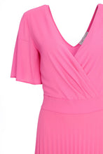 Load image into Gallery viewer, 23136-Kate Cooper Pleated Dress with Colour Panel- Bubblegum Pink
