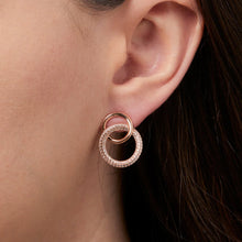 Load image into Gallery viewer, Interlinking Circles Rose Gold Earrings- Knight &amp; Day Jewellery