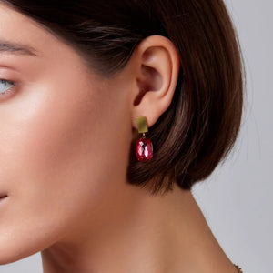 Zaria Raspberry Pink Earrings- Knight & Day Jewellery