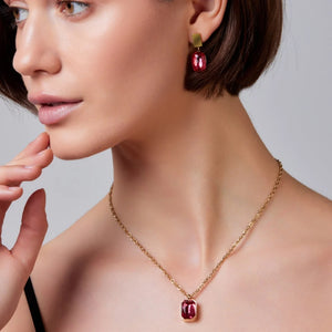 Zaria Raspberry Pink Pendant- Knight & Day Jewellery