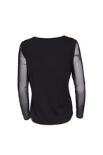 Load image into Gallery viewer, 106- Mesh Sleeve Top Black- Naya