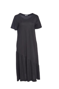187- Full dress with Sleeve Black- Naya