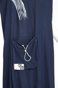 233- Dress with brush stroke Print- Naya