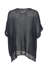 272 Knit w/ Stitch Trim Black- Naya