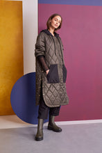 Load image into Gallery viewer, 290 Quilted Coat with Contrast Hood/Pocket Khaki Naya