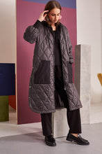 Load image into Gallery viewer, 290 Quilted Coat with Contrast Hood/Pocket Khaki Naya