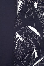 Load image into Gallery viewer, 116- Dress w/ Print Panel Navy - Ora