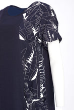 Load image into Gallery viewer, 116- Dress w/ Print Panel Navy - Ora